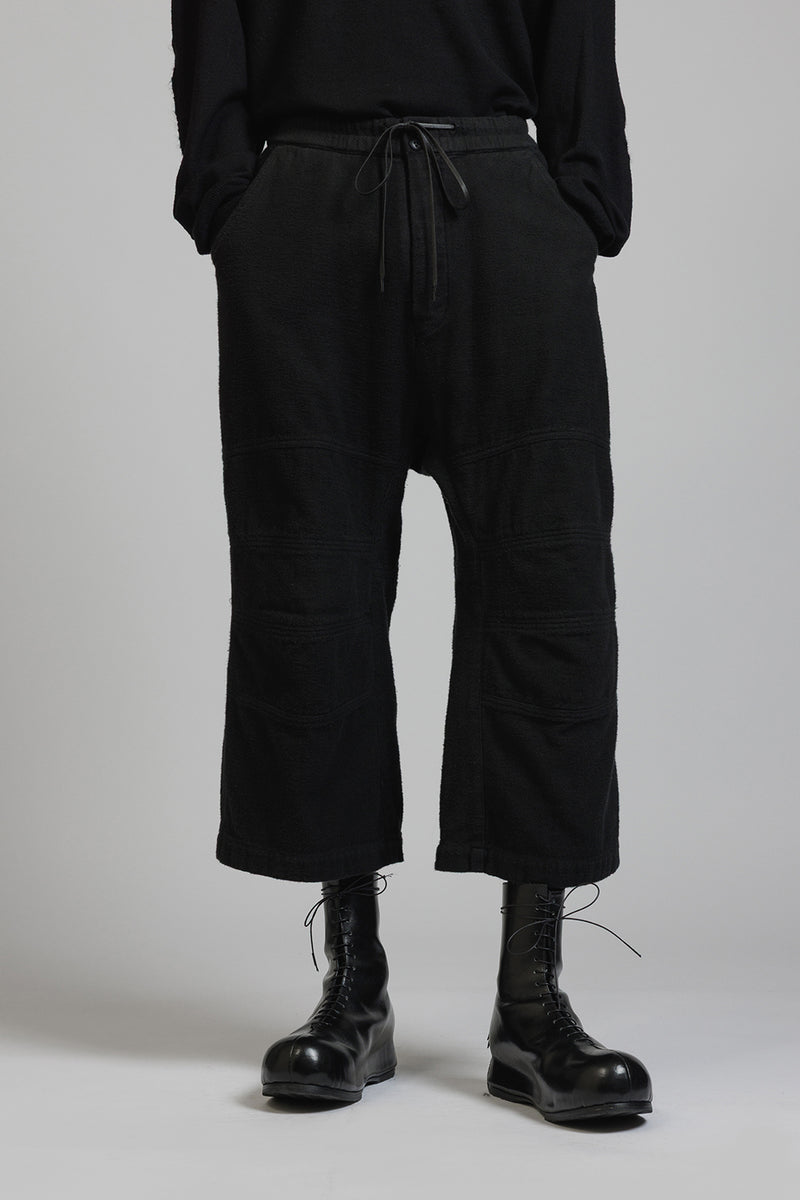 COTTON TWILL DROP CROTCH PANTS