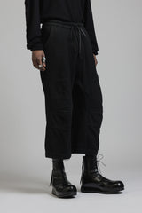 COTTON TWILL DROP CROTCH PANTS