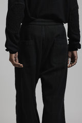 COTTON TWILL DROP CROTCH PANTS