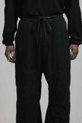 COTTON TWILL DROP CROTCH PANTS