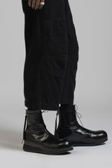 COTTON TWILL DROP CROTCH PANTS