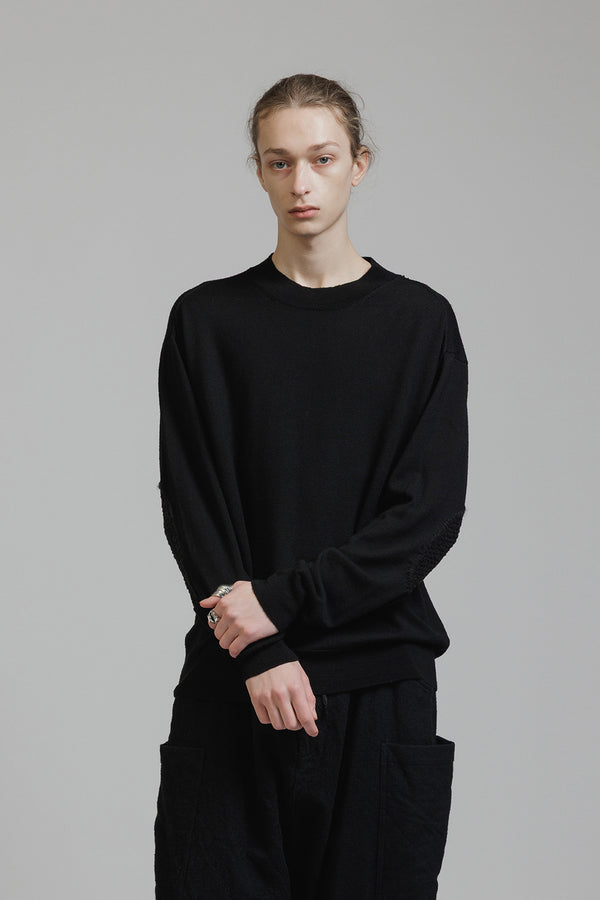 ELBOW PATCH HIGH GAUGE KNIT