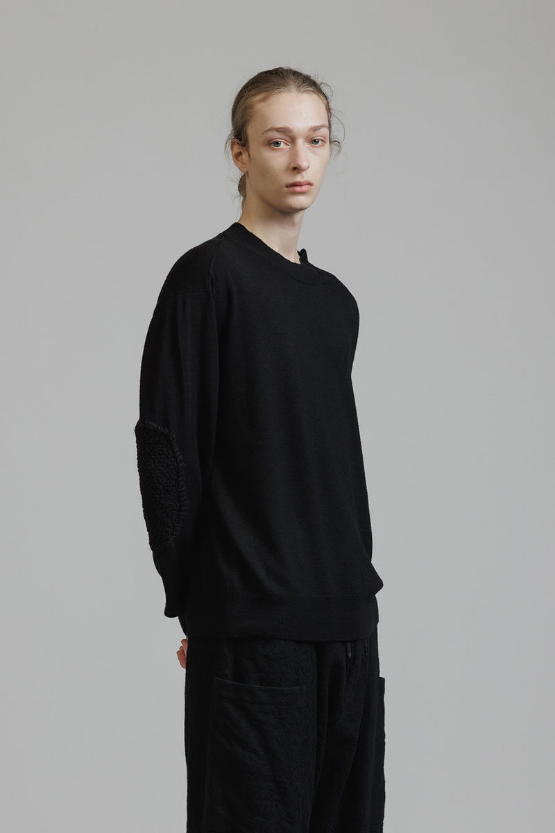 ELBOW PATCH HIGH GAUGE KNIT