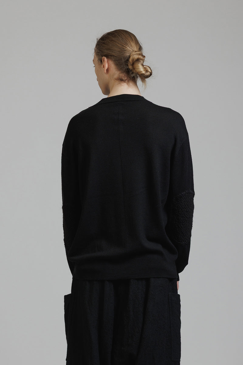 ELBOW PATCH HIGH GAUGE KNIT
