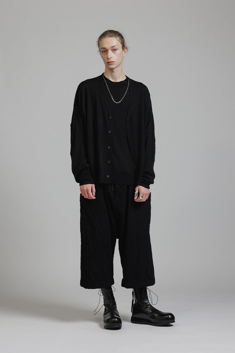 ELBOW PATCH HIGH GAUGE CARDIGAN