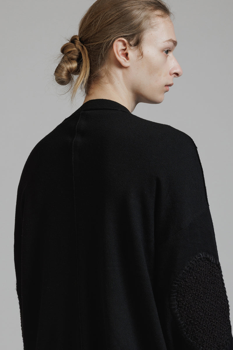 ELBOW PATCH HIGH GAUGE CARDIGAN