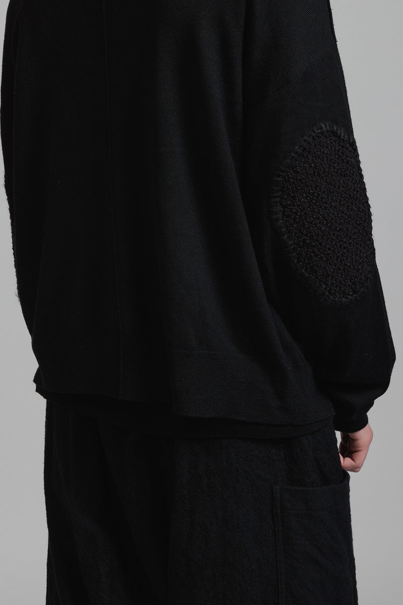 ELBOW PATCH HIGH GAUGE CARDIGAN