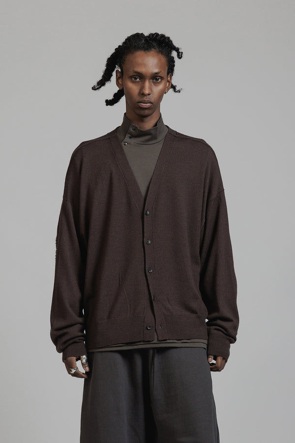 ELBOW PATCH HIGH GAUGE CARDIGAN