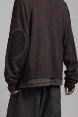 ELBOW PATCH HIGH GAUGE CARDIGAN