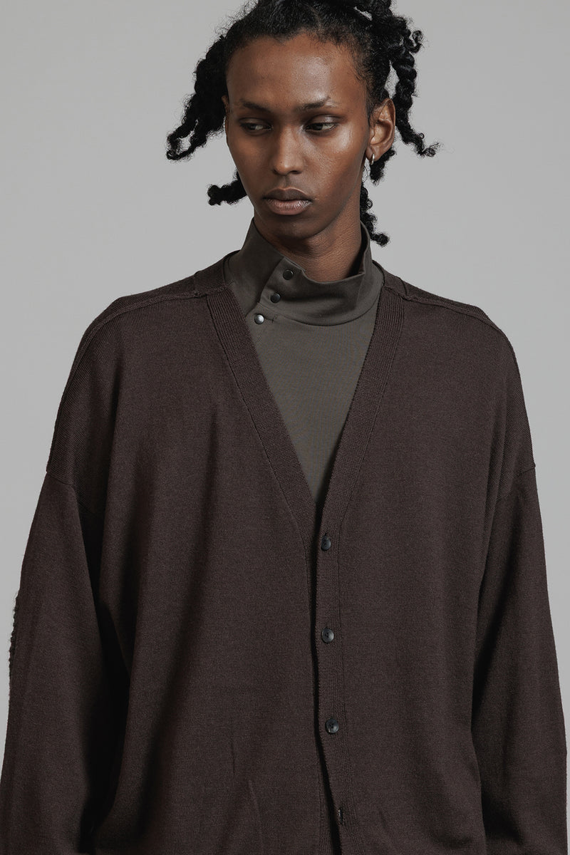 ELBOW PATCH HIGH GAUGE CARDIGAN