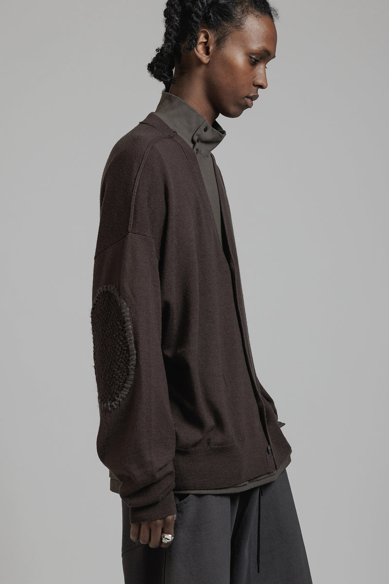 ELBOW PATCH HIGH GAUGE CARDIGAN