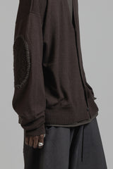 ELBOW PATCH HIGH GAUGE CARDIGAN