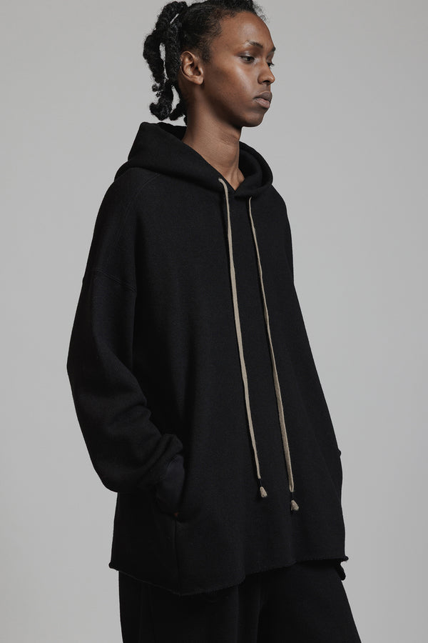 COTTON WOOL SWEAT PARKA