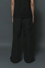 COTTON TWILL WIDE TROUSERS