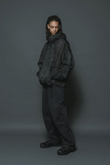 COTTON TENCEL TACTICAL WIDE TROUSERS