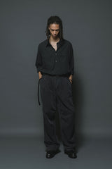 COTTON TENCEL TACTICAL WIDE TROUSERS