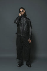 EMBROIDERED RELAXED CROPPED TROUSERS