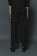 EMBROIDERED RELAXED CROPPED TROUSERS