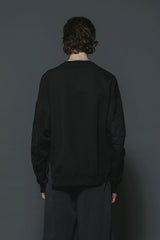 SWEAT ZIP UP CARDIGAN-BLACK