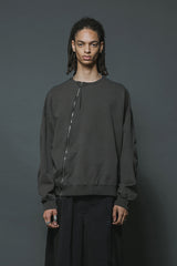 SWEAT ZIP UP CARDIGAN-GRAY