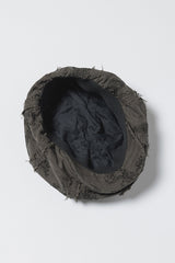 EMBROIDERED STRIP HAT-GRAY