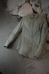 OBJECT DYED LEATHER SHIRT